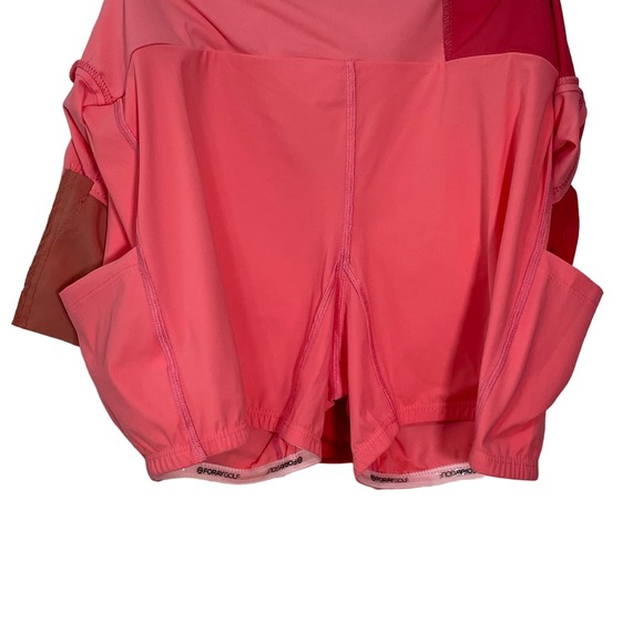 Foray Golf Women's 15.5”  FAUX WRAP Skort, Large, flamingo pink - Picture 6 of 9